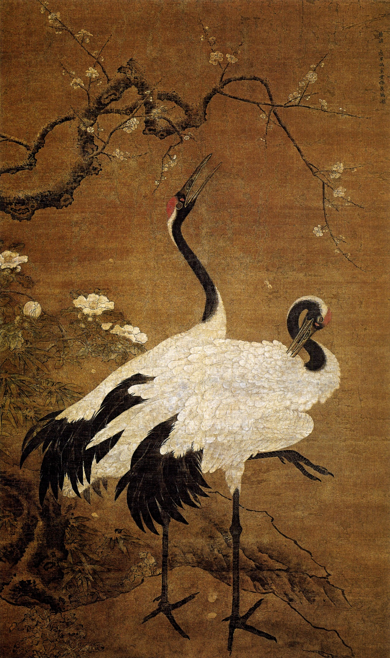 Snow Plum and Twin Cranes
