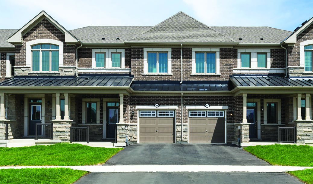 Two-storey townhome streetscape