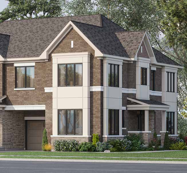 The Whitmore Corner townhome elevation at Ashburn Hills