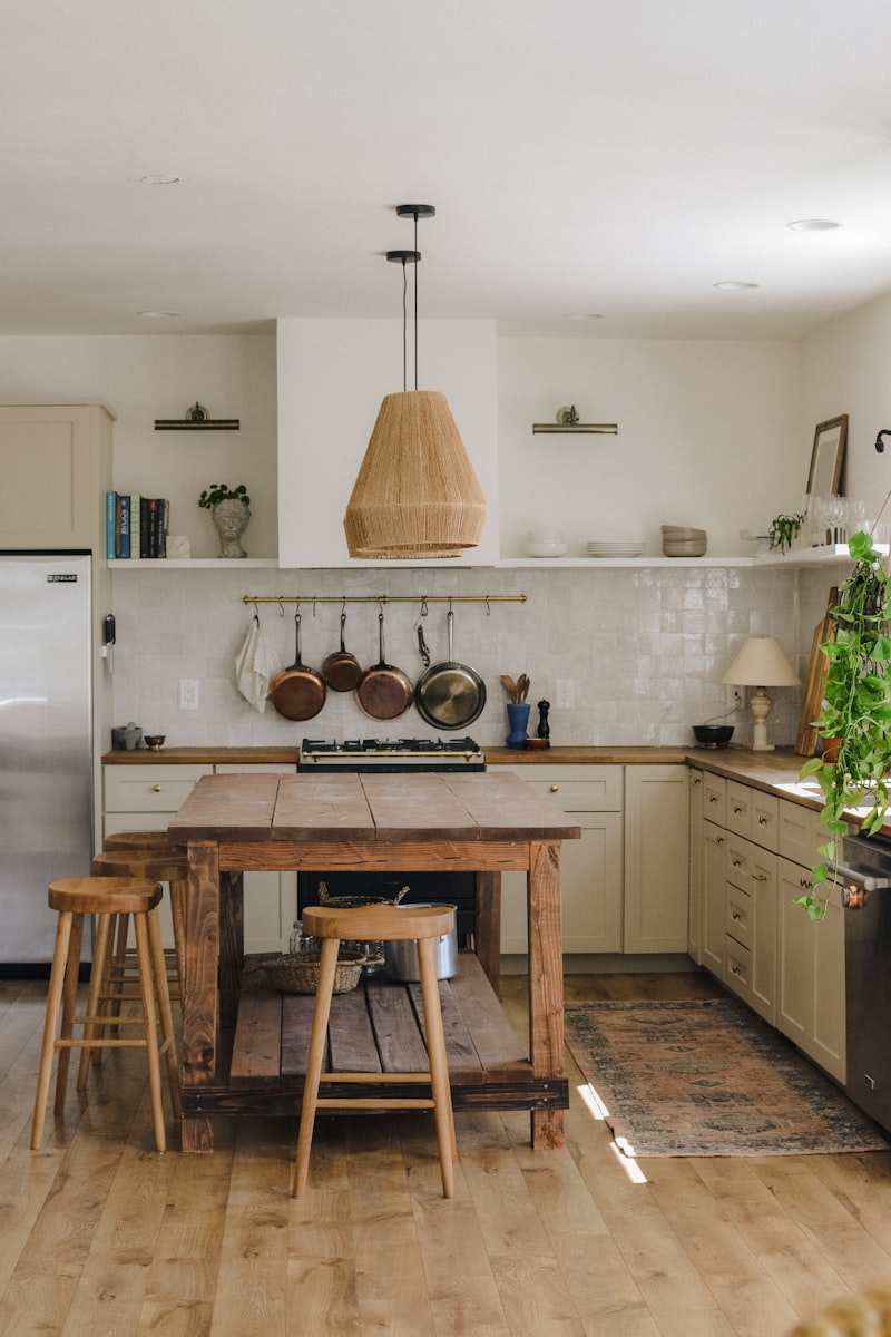Farmhouse Kitchen with Reclaimed-Wood Prep Island